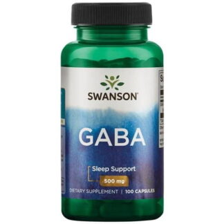 Swanson GABA Gamma Aminobutyric Acid 500mg – 100 kaps.