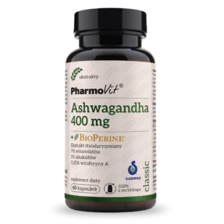 Pharmovit Ashwagandha 400mg + BioPerine -120 kaps.