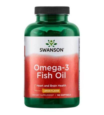 Swanson Omega-3 Smak Cytrynowy - 150 kaps
