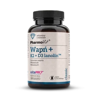 Pharmovit Wapń + K2 + D3 lanolin™ – 120 kaps.