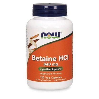 NOW Betaine HCI 648mg - 120 kaps.