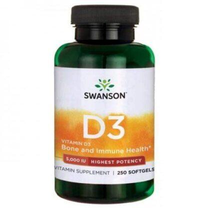 Swanson Vitamin D3 5000 IU – 250 kaps.