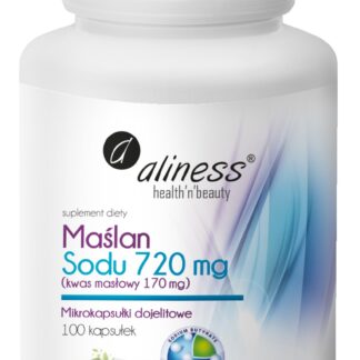 Aliness Maślan Sodu 550mg (Kwas masłowy 170mg) – 100 kaps